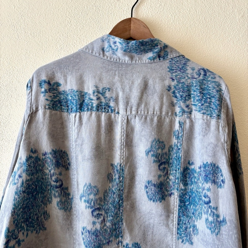 Coldwater Creek 100% linen unlined snap front‎ jacket - Picture 8 of 10